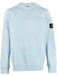 Stone Island Compass Patch Logo Sweatshirt in Sky Blue