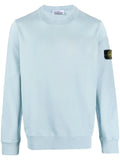 Stone Island Compass Patch Logo Sweatshirt in Sky Blue