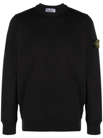 Stone Island Compass Patch Crew neck Sweatshirt in Black