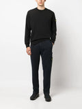 Stone Island Compass Patch Crew neck Sweatshirt in Black