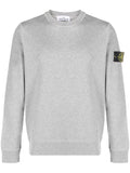 Stone Island Compass Patch Cotton Sweatshirt in Grey