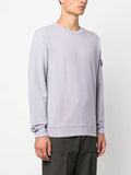 Stone Island Compass Motif Jersey Fleece Sweatshirt in Lilac Purple