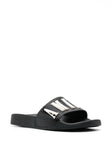 Amiri Core Logo Embossed Pool Sliders in Black