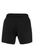 Balmain Zip Logo Printed Swim Shorts in Black