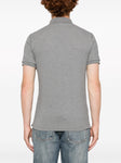 Dolce & Gabbana Silver Plaque Logo Polo in Grey