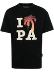 Palm Angels I Love PA Logo printed T-Shirt in Black