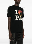 Palm Angels I Love PA Logo printed T-Shirt in Black