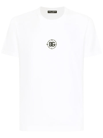 Dolce & Gabbana Marina Logo Printed T-Shirt in White