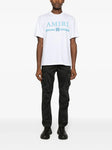 Amiri MA Bar Blue Logo Printed T-Shirt in White