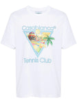 Casablanca Afro Cubism Tennis Club Printed T-Shirt in White