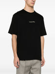 Lanvin Embroidered Small Logo T-Shirt in Black