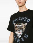 Kenzo Drawn Tiger Printed T-Shirt in Black