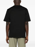 Fendi Made in Fendi Logo Embroidered T-Shirt in Black