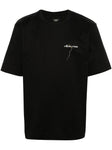 Fendi Made in Fendi Logo Embroidered T-Shirt in Black