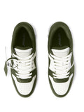 Off-White Out of Office Low Top Trainers in Dark Green/White