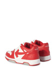 Off-White Out of Office Low Top Leather Trainers in Red/White