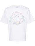 Casablanca Crayon Tennis Club Printed Oversized T-Shirt in White