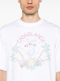 Casablanca Crayon Tennis Club Printed Oversized T-Shirt in White