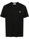 Stone Island Compass Patch Logo T-Shirt in Black