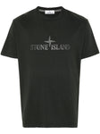 Stone Island Institutional Three Rubberised Logo T-Shirt in Black