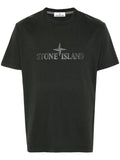 Stone Island Institutional Three Rubberised Logo T-Shirt in Black