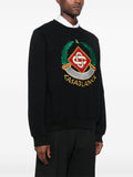 Casablanca Casa Crest Embroidered Sweatshirt in Black