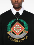 Casablanca Casa Crest Embroidered Sweatshirt in Black