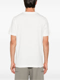 Moncler Embossed-branding Crew-neck Cotton-jersey T-shirt in White