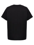 Balmain Embossed Vertical Logo T-Shirt in Black