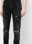 Amiri Boucle MX1 Ripped Jeans in Black