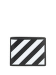 Off-White Binder Diagonal Stripe Printed Bifold Wallet in Black