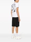 Off-White Scratch Arrow Logo Print Slim T-Shirt in White