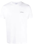 Off-White Scratch Arrow Logo Print Slim T-Shirt in White