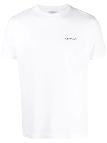 Off-White Scratch Arrow Logo Print Slim T-Shirt in White