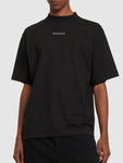 Balenciaga Reflective Logo Printed T-Shirt in Black