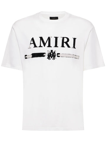 Amiri MA Bar Applique Logo T-Shirt in White