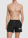 Balmain Logo Tech Swim Shorts in Black