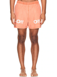 Off-White Bounce Off Sunset Swimshorts in Orange