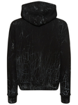 Amiri Cracked Dye Core Logo Hoodie in Black