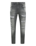 Magiri Douai Ripped Patch Jeans in Grey