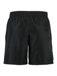 Dolce & Gabbana Silver Plaque Plate Drawstring Swimshorts in Black