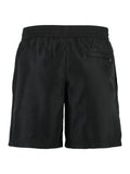 Dolce & Gabbana Silver Plaque Plate Drawstring Swimshorts in Black