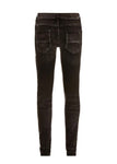 Amiri Leather Camo MX1 Aged Jeans in Black