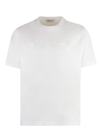 Lanvin Embroidered Logo T-Shirt in White