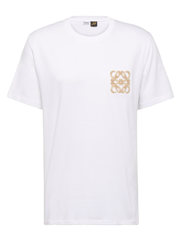 Loewe Paula's Ibiza Anagram Embroidered Logo T-Shirt in White