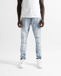 Magiri Paris Distressed Ripped Jeans in Light Blue