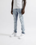 Magiri Paris Distressed Ripped Jeans in Light Blue