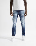 Magiri Montpellier Distressed Ripped Jeans in Blue