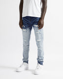 Magiri Cannes Gradient Faded Ripped Jeans in Blue