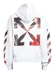 Off-White Caravaggio Logo Printed Hoodie in White